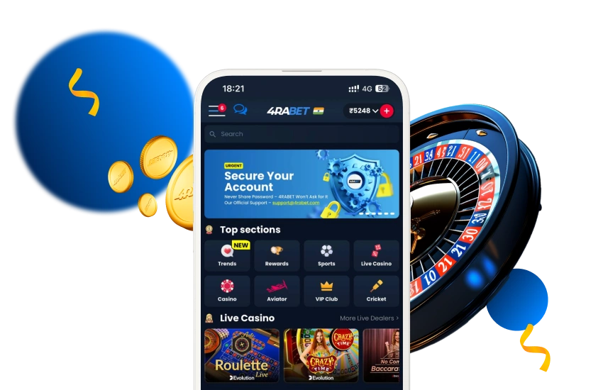 4rabet live casino play online